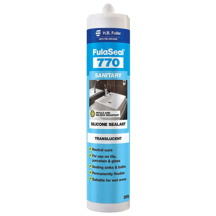 FULASEAL 770 SANITARY SILICONE TRANSLUCENT 300G (20/CTN)