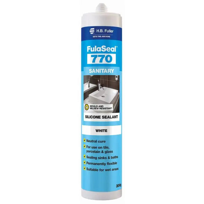 FULASEAL 770 SANITARY SILICONE WHITE 300G (20/CTN)