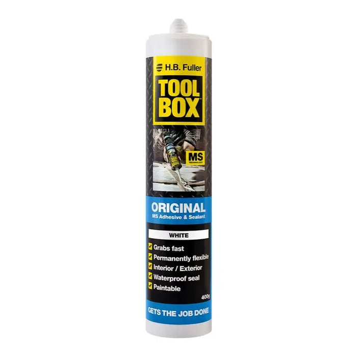 TOOLBOX ADHESIVE AND SEALANT IN ONE WHITE 400G (12/CTN)