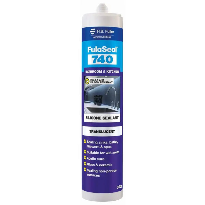 FULASEAL 740 BATHROOM&KITCHEN SILICONE TRANSLUCENT 300G (20/CTN)