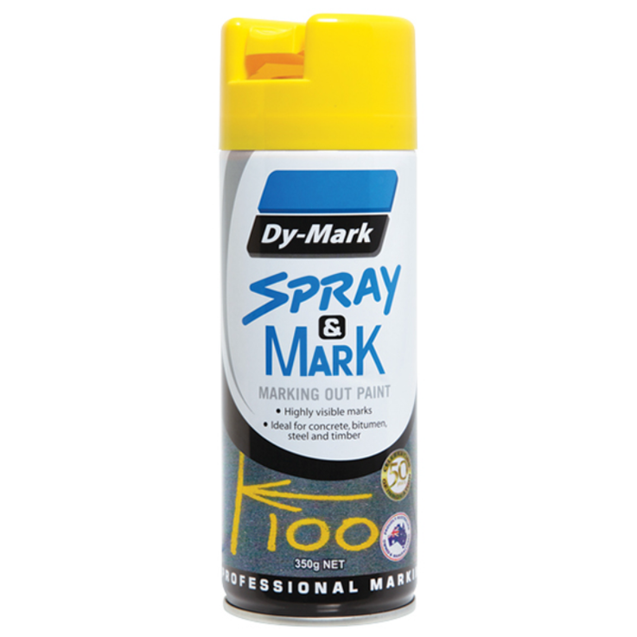 SPRAY AND MARK OIL BASE DYMARK 350G YELLOW (12/CTN)