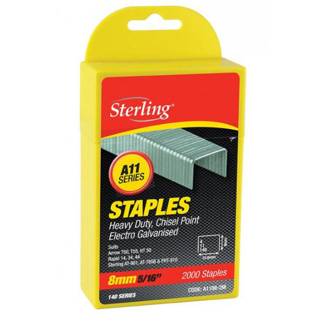 STAPLE A11 8MM 2000PCS/BOX (40/CTN) (A1108-2M)