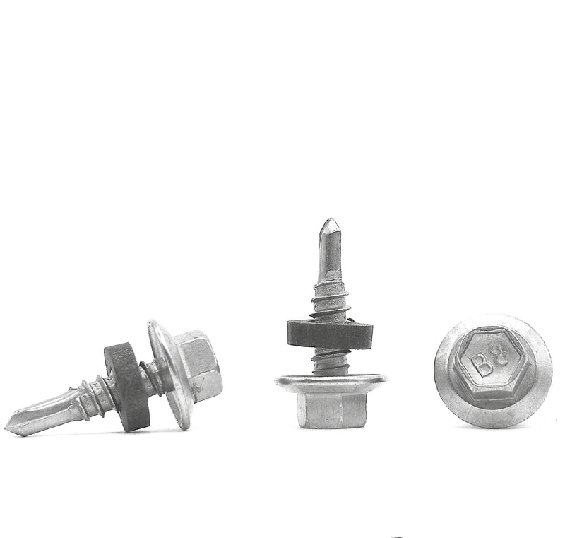 钻尖六角头带橡胶垫圈 12G 20MM GAL 500PCS/BOX