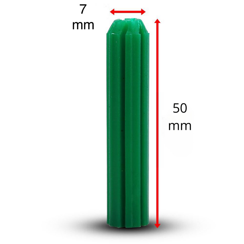 星形插头绿色 7MM X 50MM 套装螺丝 10-12G 50PCS/BAG