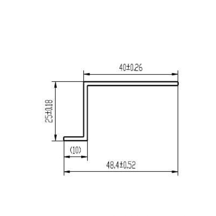 ALUM Z ANGLE 10X25X40MM 1.6MM 3000MM