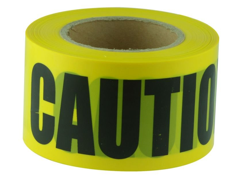 BLACK/YELLOW BARRICADE TAPE CAUTION (20 PCS/CTN)