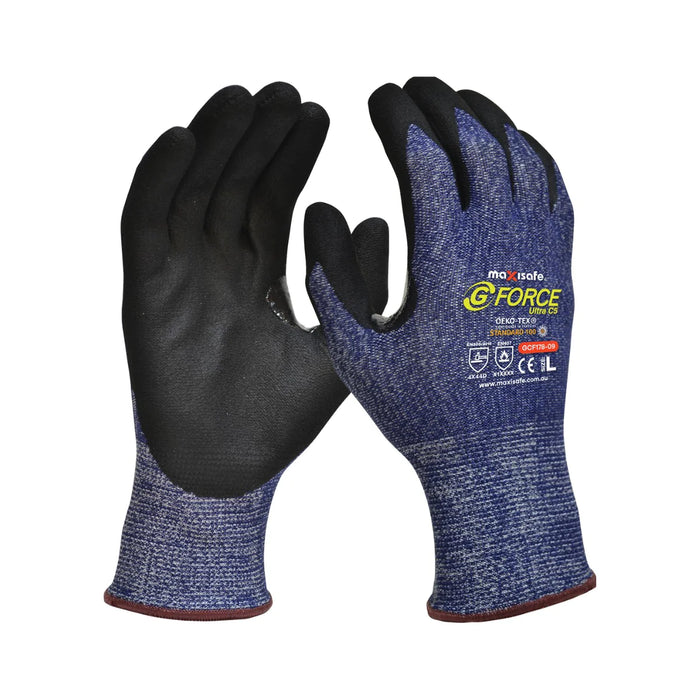 G-FORCE ULTRA C5 THIN NITRILE COATED GLOVE SIZE M (12PR/PK)