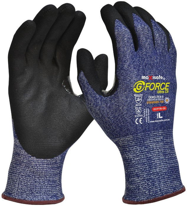 G-FORCE ULTRA C5 THIN NITRILE COATED GLOVE SIZE L (12PR/PK)