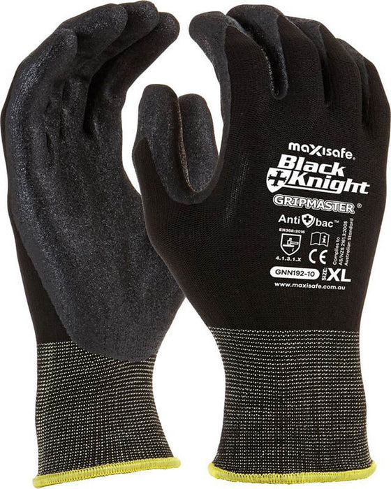 BLACK KNIGHT GRIPMASTER COATED GLOVE SIZE L (12PR/PK)