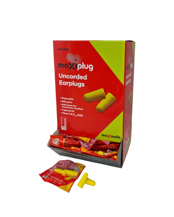 UNCORDED EARPLUG 200 PR/BOX (12 BOXES/CTN)