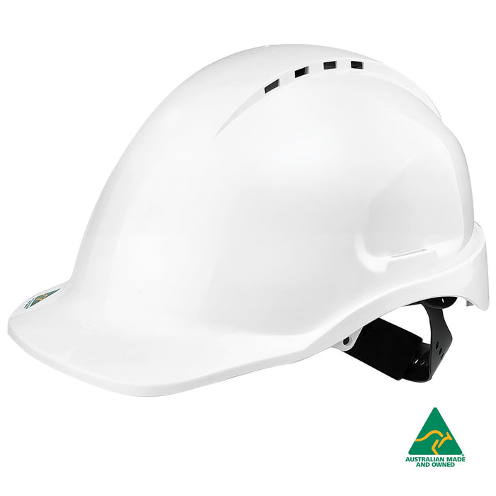 WHITE VENTED HARD HAT SLIPLOCK HARNESS WHITE (20 PCS/CTN)