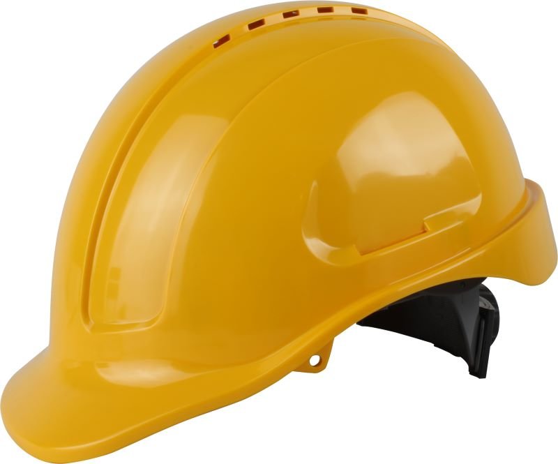 WHITE VENTED HARD HAT SLIPLOCK HARNESS YELLOW (20 PCS/CTN)