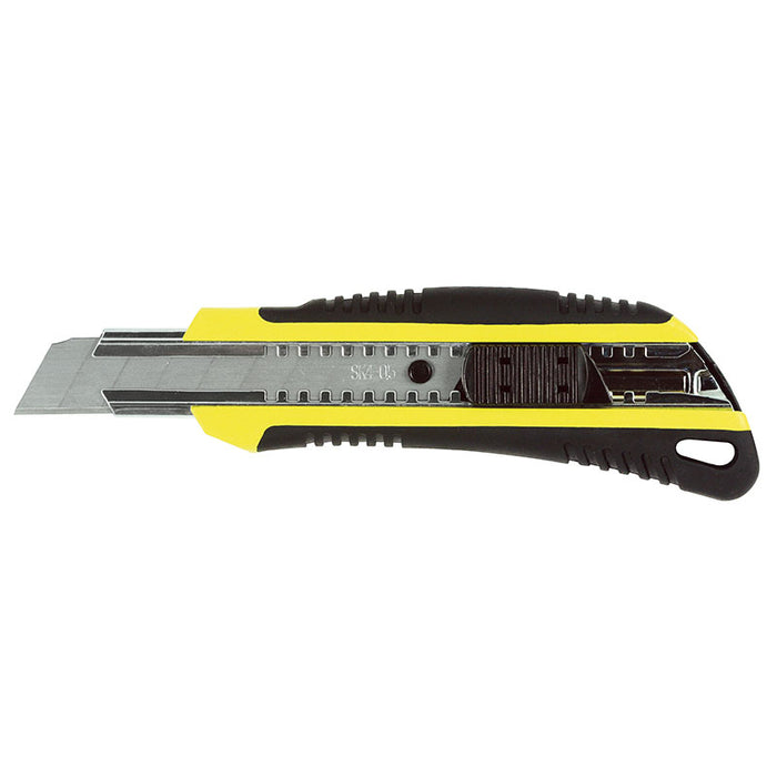 CUTTER RHINO-GRIP RETRACTABLE KNIFE 18MM YELLOW AUTO LOCK (670-1)