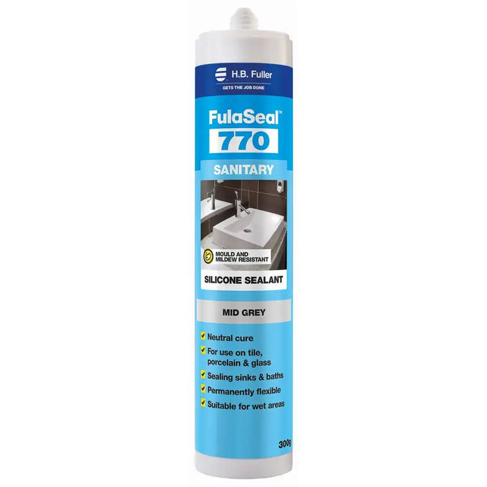 FULASEAL 770 SANITARY SILICONE GREY 300G (20/CTN)