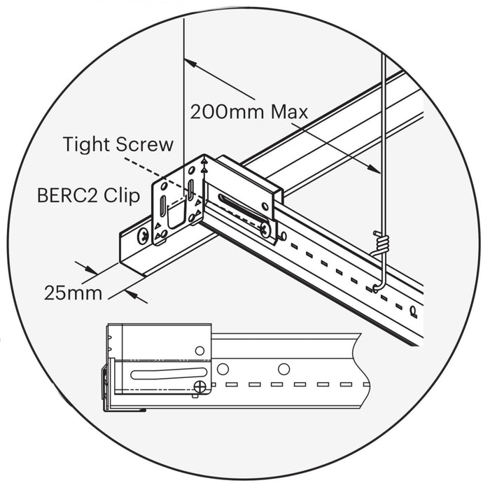 ARMSTRONG SEISMIC WALL CLIP BERC2